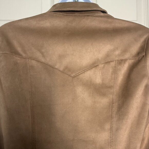 GUESS Faux Suede Button-Down Shirt – “ES New LS Daisy Shirt” – Size XS - Picture 3 of 9